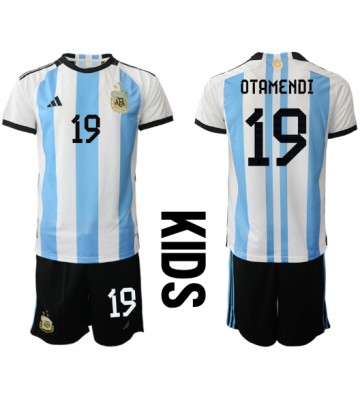 Maillot de foot Argentine Nicolas Otamendi #19 Domicile enfant Monde 2022 Manches Courte (+ pantalon court)